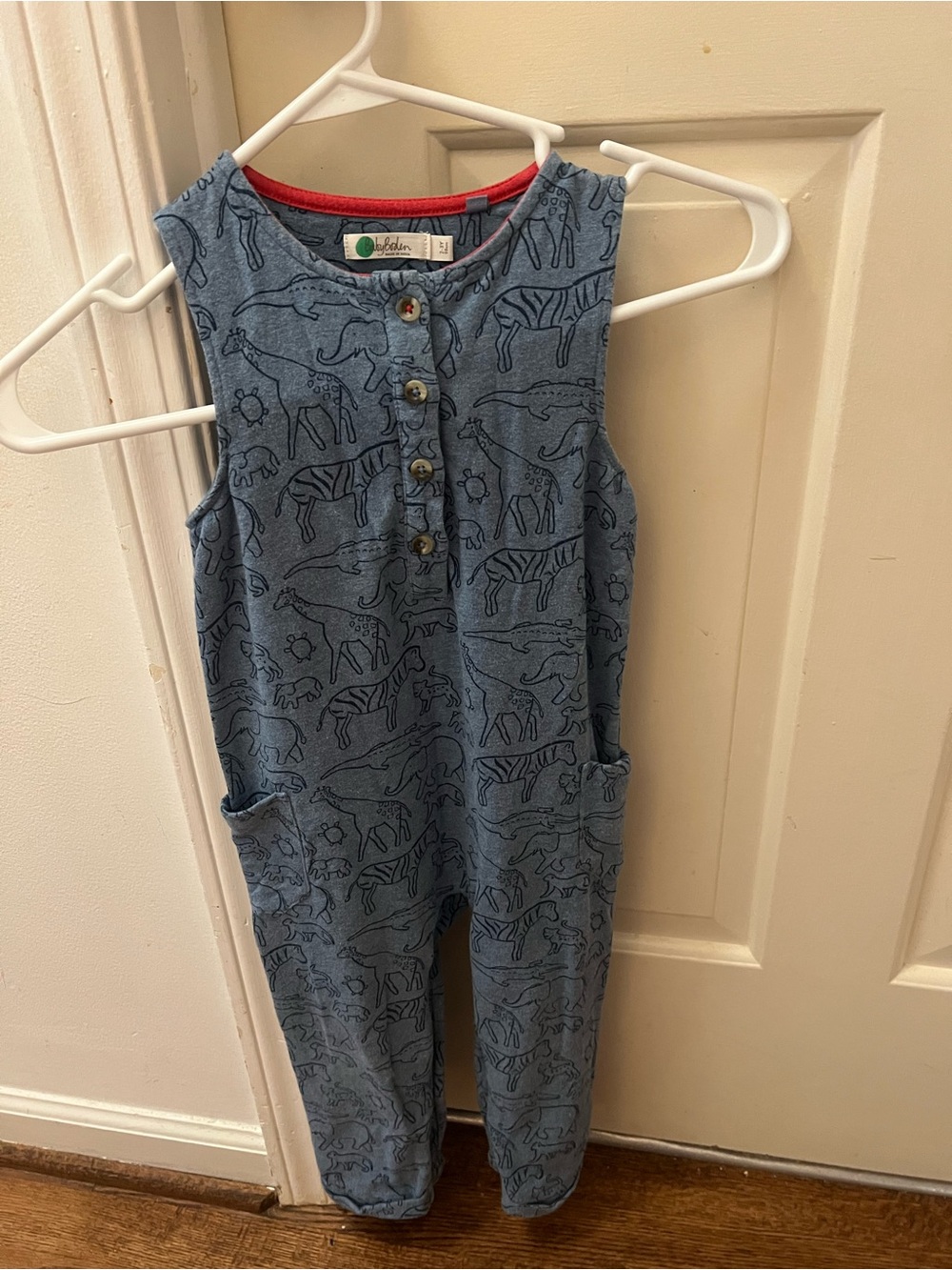 Boden Blue Dinosaur Print Kids Romper